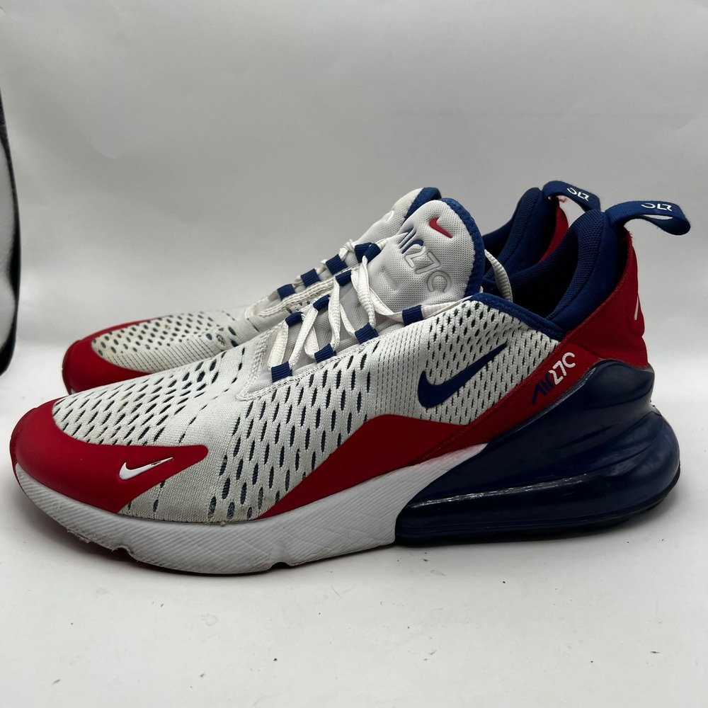 Nike Air Max 270 USA White University Red Blue Mens Shoes CW5581-100 Size 9.5